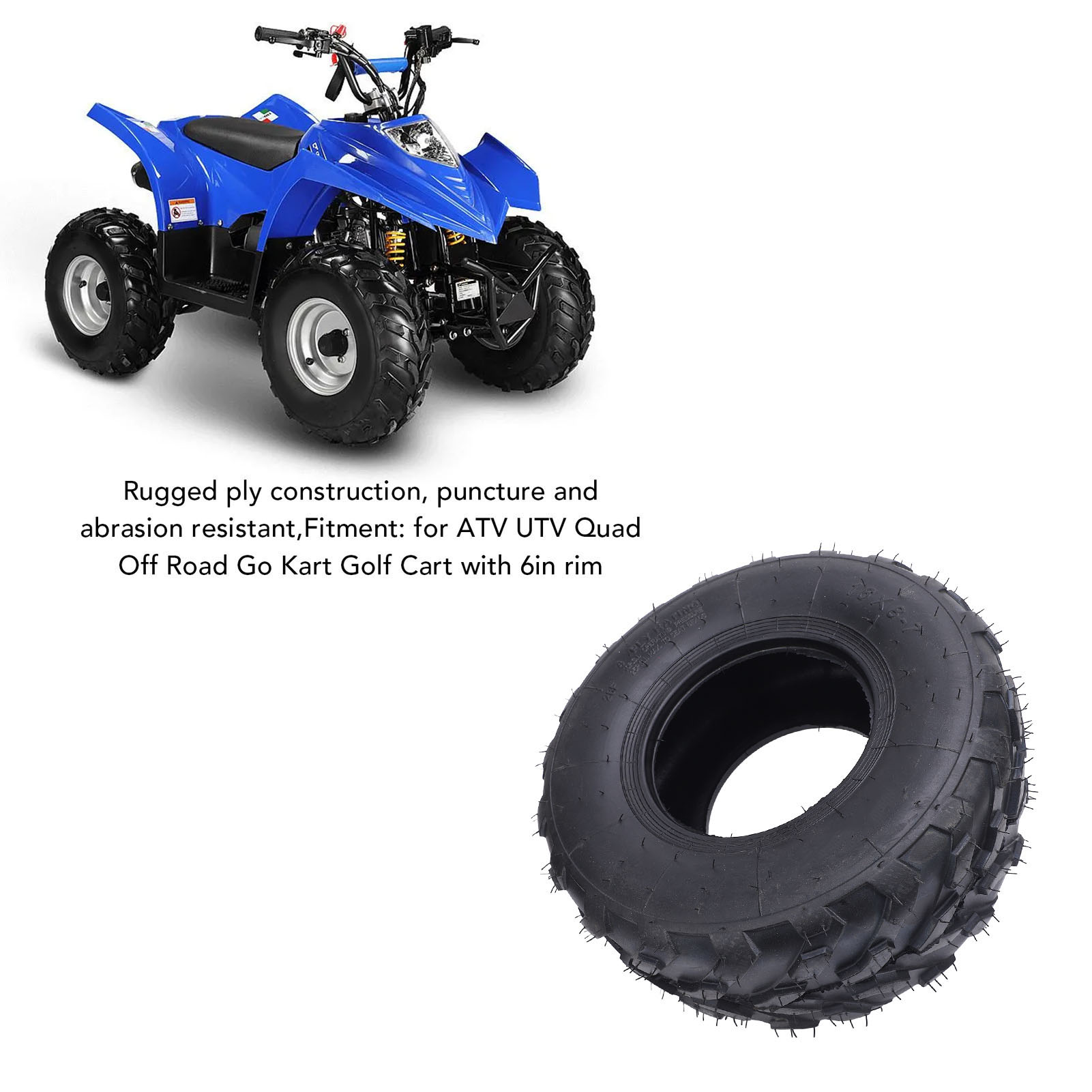 Road Bike Tire - Pneu ATV 16x8-7 de 7 Polegadas
