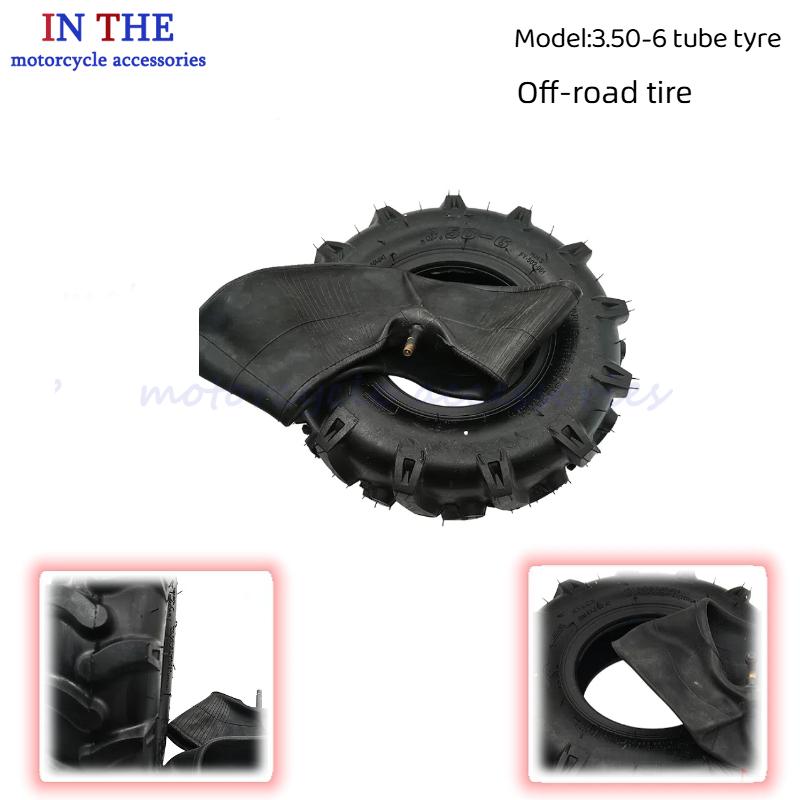 Road Bike Tire - Pneu off-road 3.50-6 com câmara de