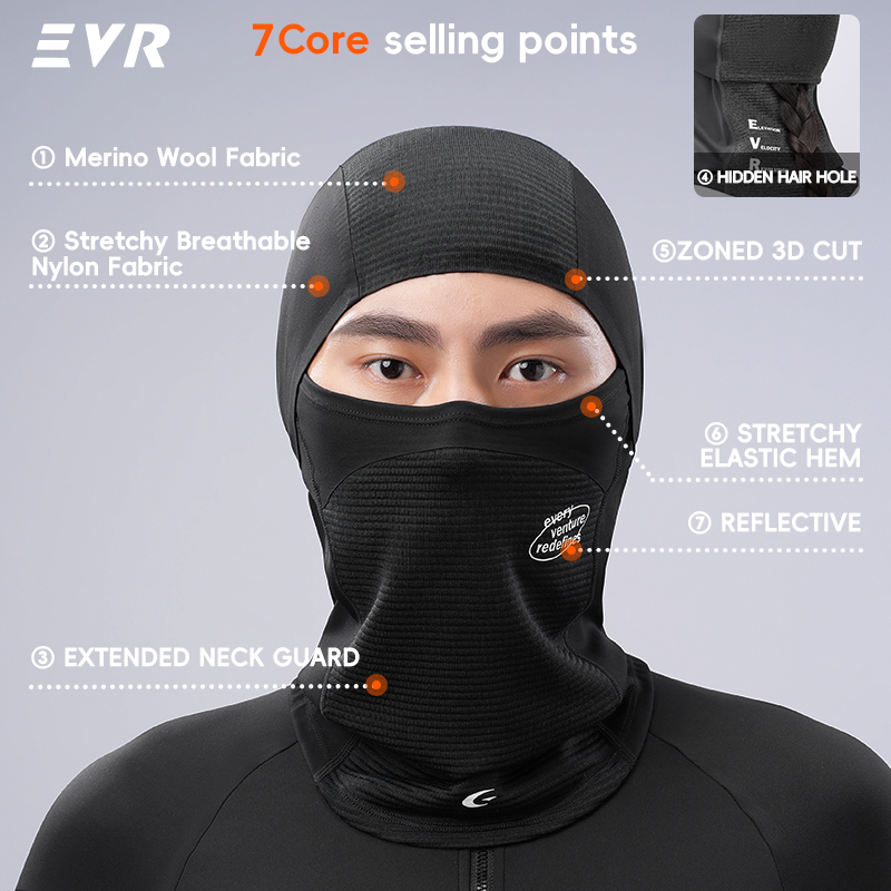 Máscara Facial de Lã de Invern - Cycling Gear For Women avaliação e preço